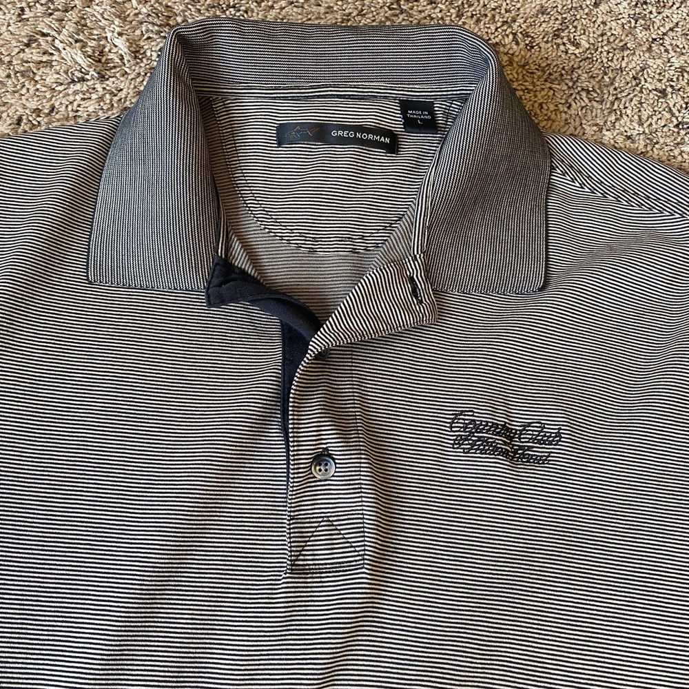 Greg Norman Golf Polo Shirt L The Country Club Of Hilton Head South Carolina